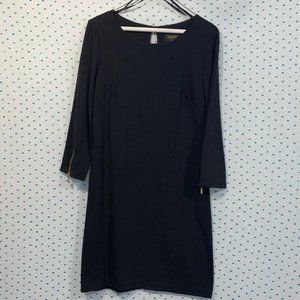 Laundry by Shelli Segal Black Long Sleeve Sheath Dress